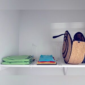 IEEK || ACRYLIC SLIDE ON SHELF DIVIDER || CLEAR/TRANSPARENT